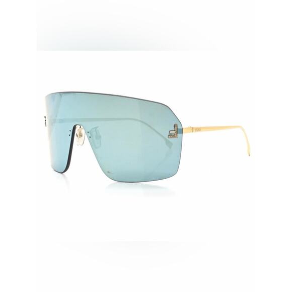New! Fendi FE4121US 30X Oversized Shield Sunglasses in Light Blue, Authentic main image 8